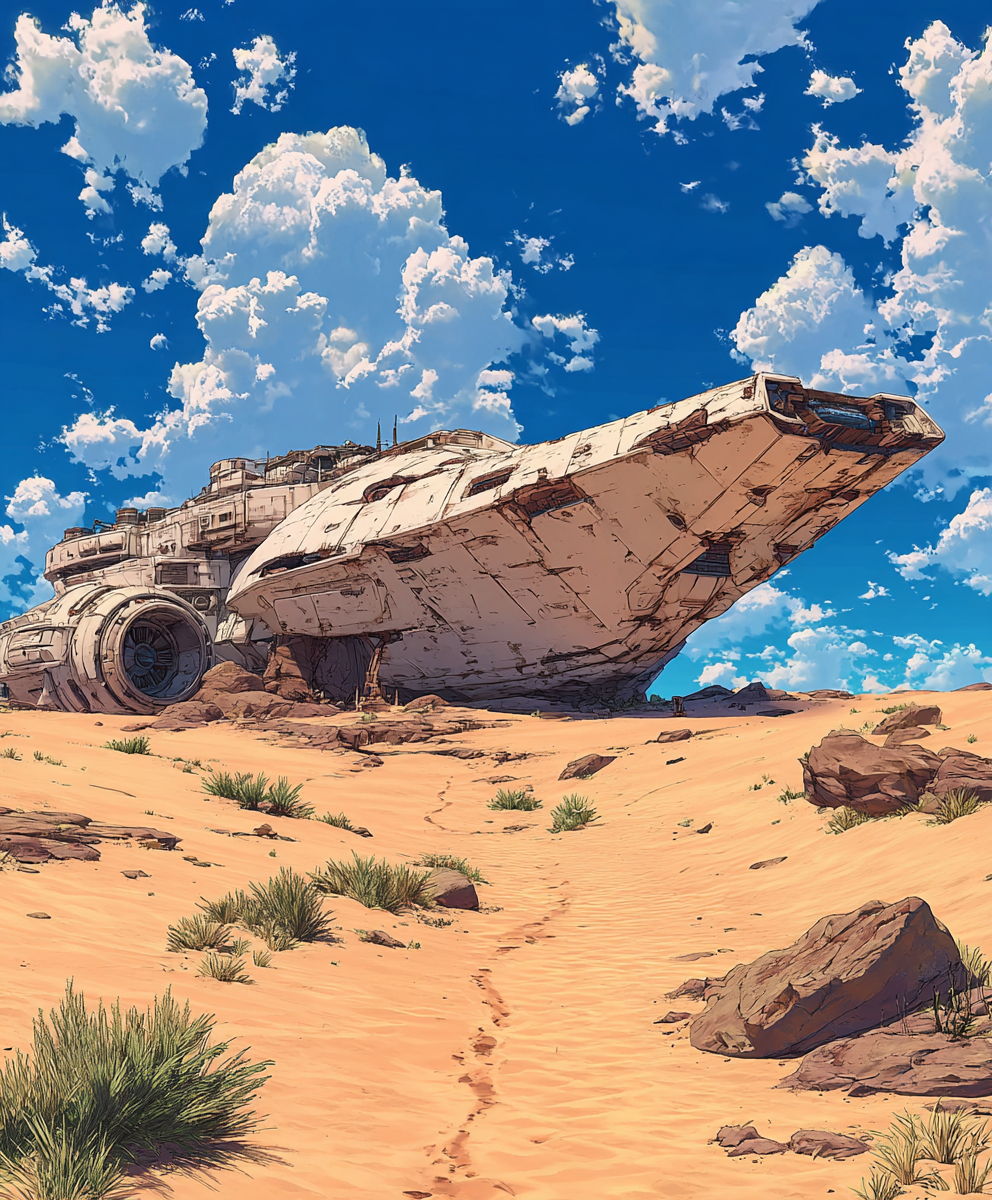 砂に沈む星の舟|具象画、現代アート、ポストアポカリプス・アート F8 砂に沈む星の舟|具象画、現代アート、ポストアポカリプス・アート F8