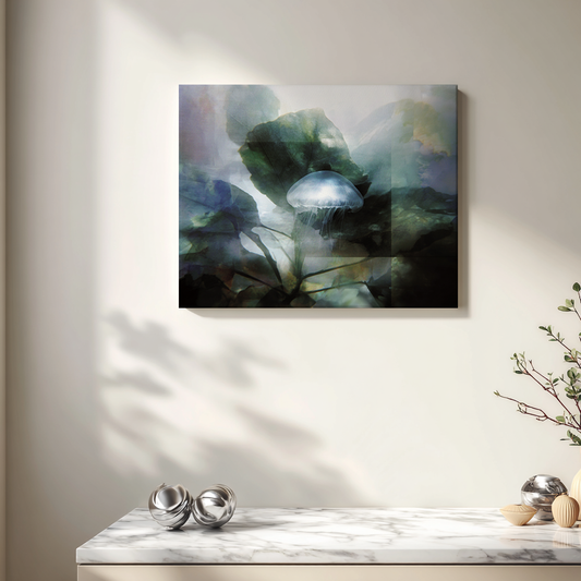 葉の裏、ひかるくらげ / Jellyfish Beneath the Leaf