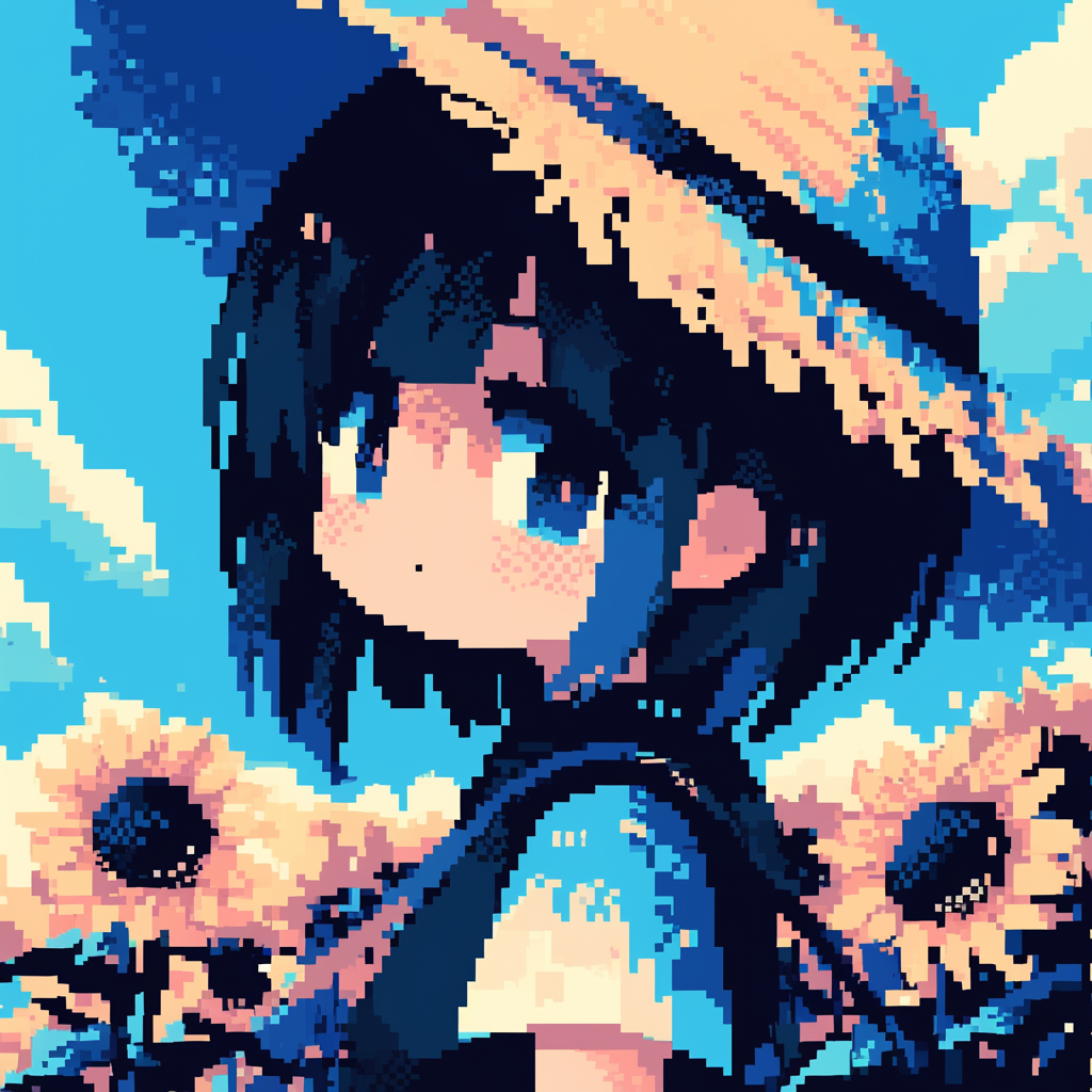 夏影ピクセル｜現代アート インテリアアート｜Hapicasso（ハピカッソ