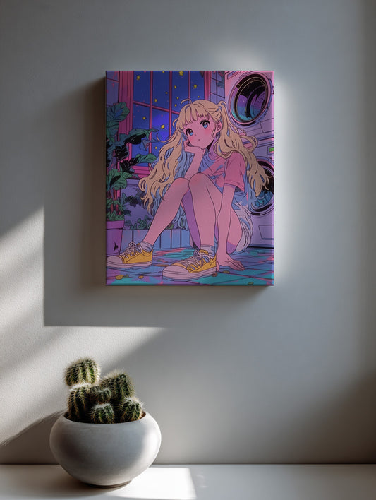 夜更けのランドリーで At the Late-Night Laundry