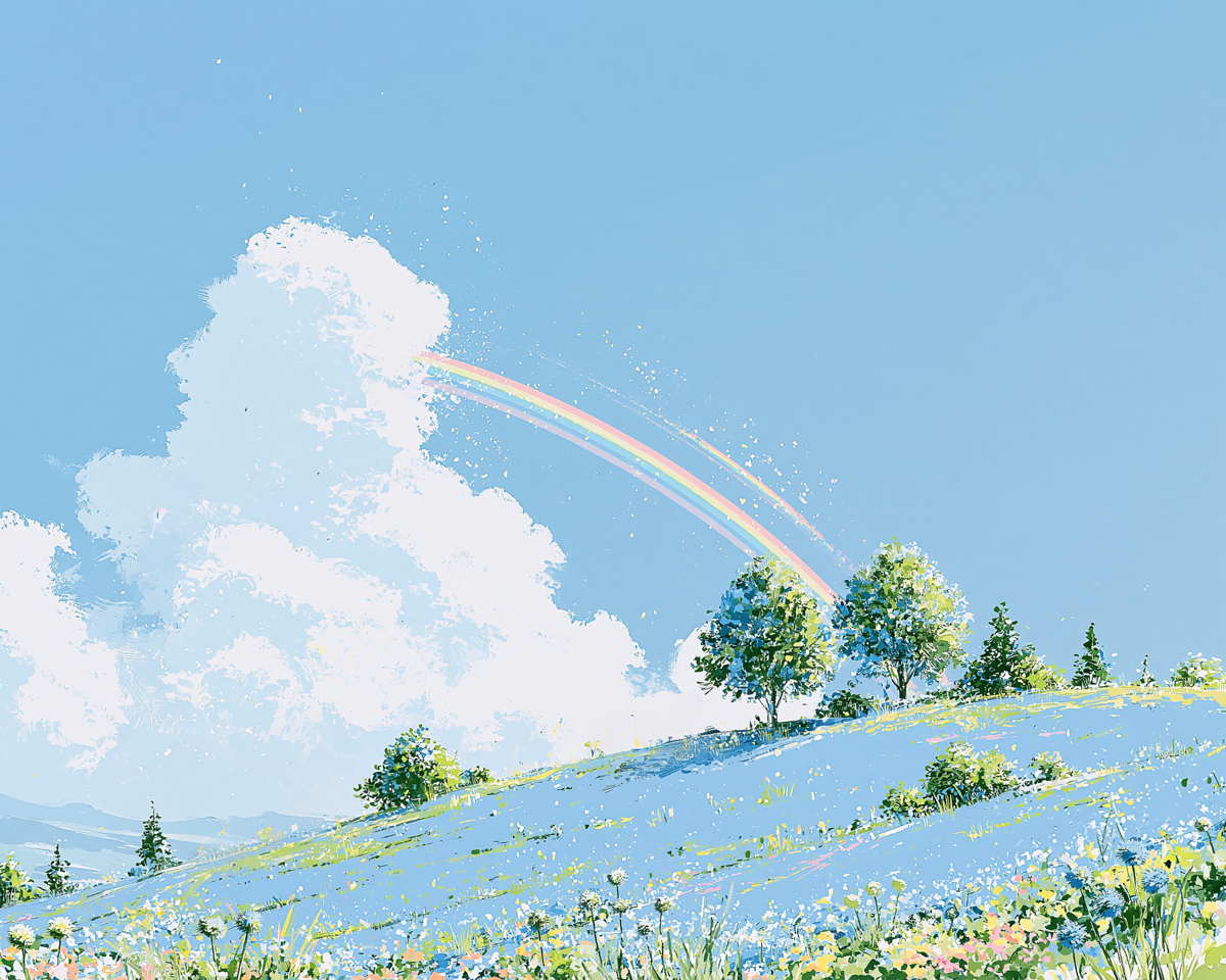 虹の降りる丘