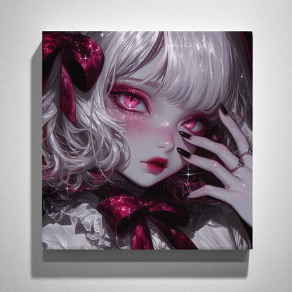 深紅にほどける視線 – Unraveling Gaze in Crimson