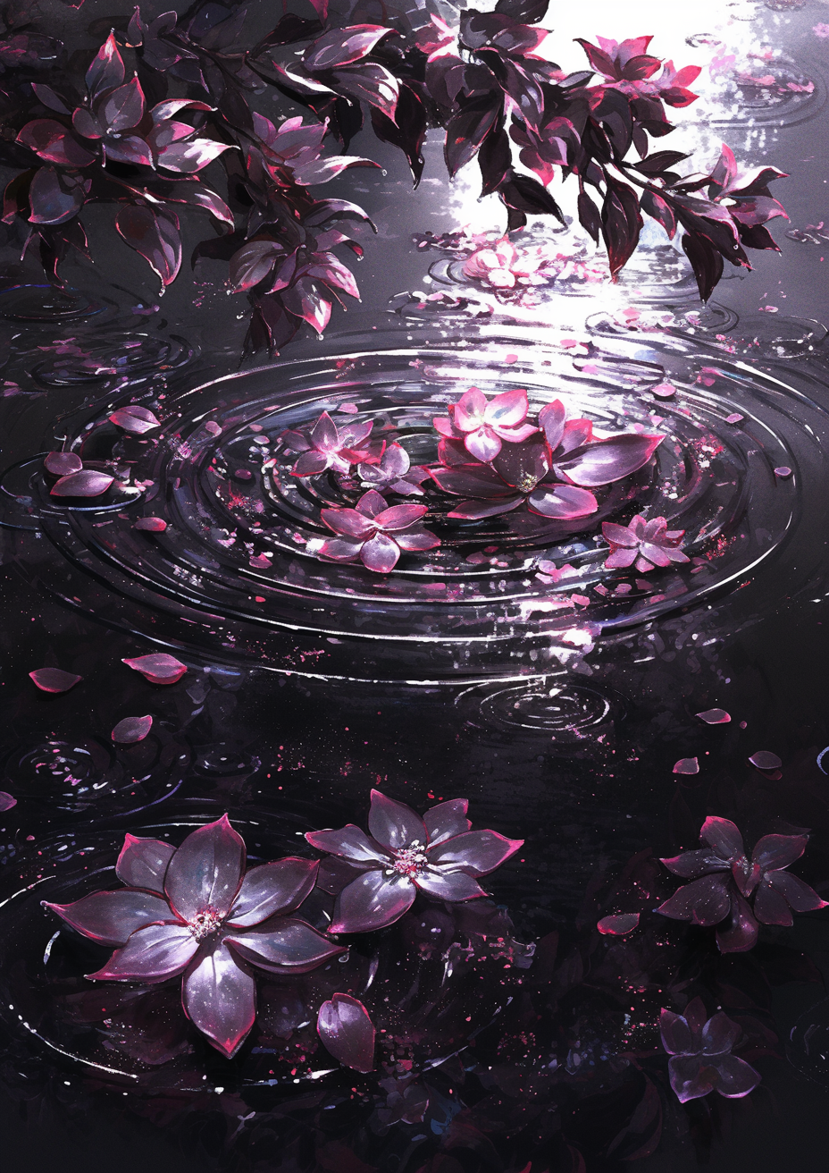 深淵に揺らぐ花影 – Blooming Shadows in the Abyss