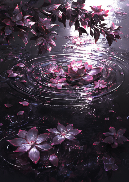 深淵に揺らぐ花影 – Blooming Shadows in the Abyss