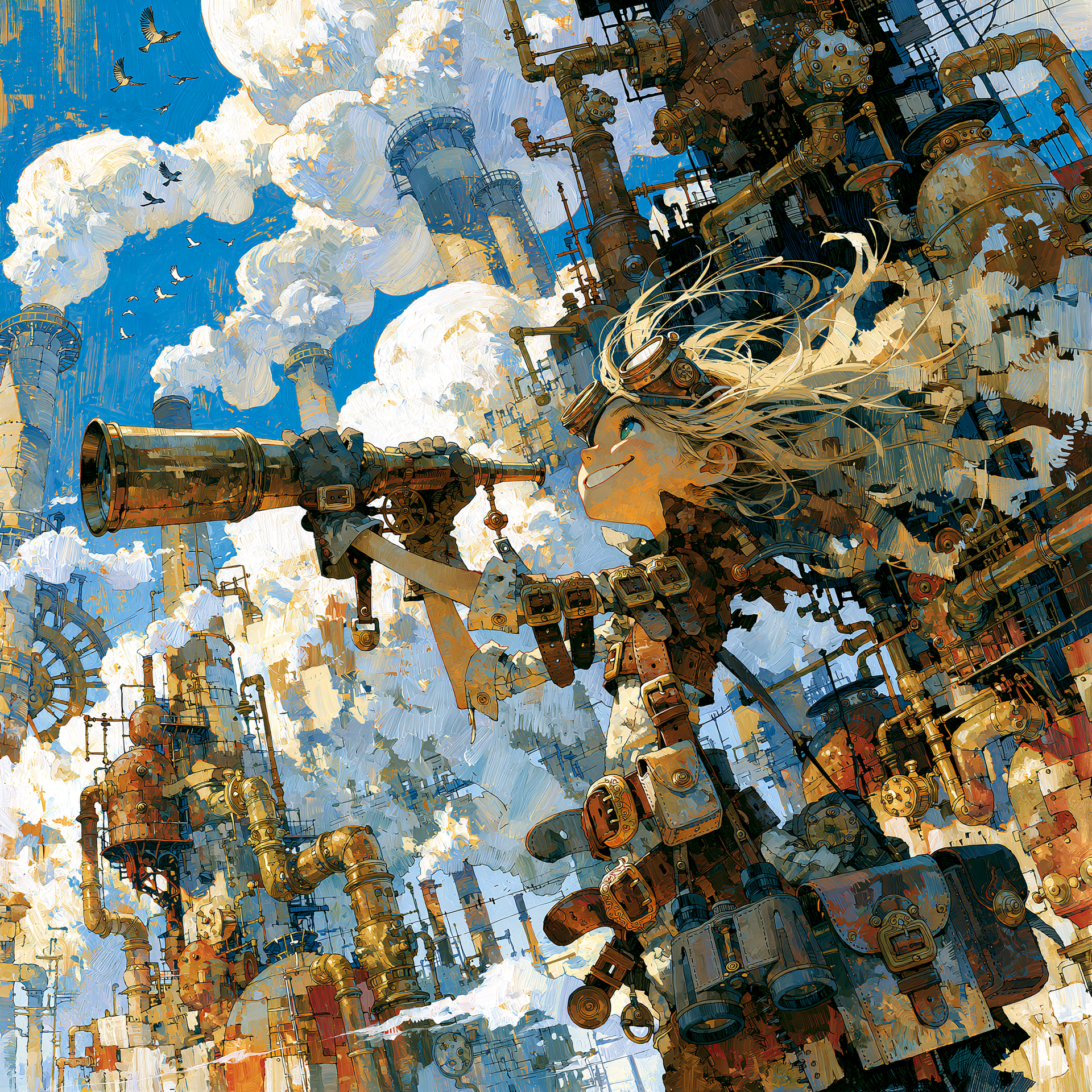 SKY OBSERVATION 蒼天観測｜スチームパンク・ファンタジー S3正方形