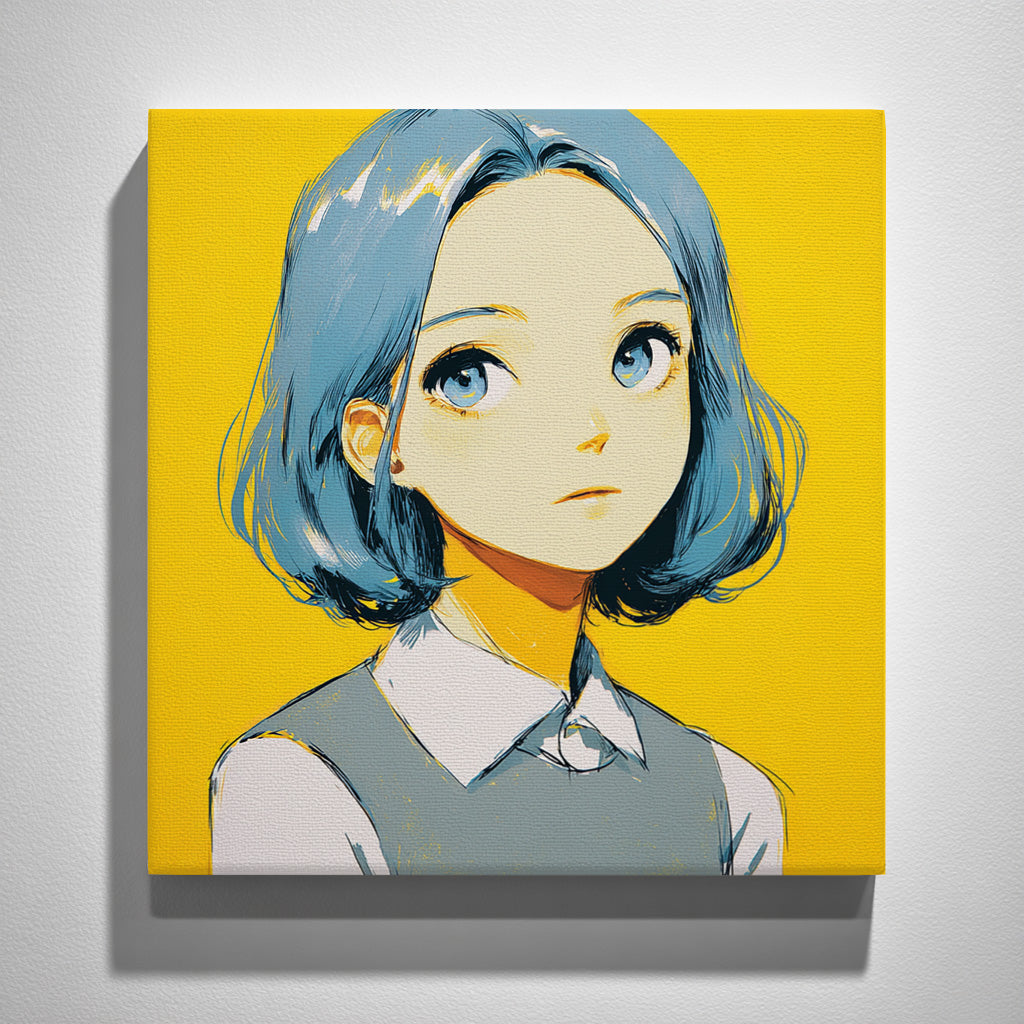 T30 Garally そらときいろのアートペイント そらいろのまなざし｜現代アート インテリアアート｜Hapicasso