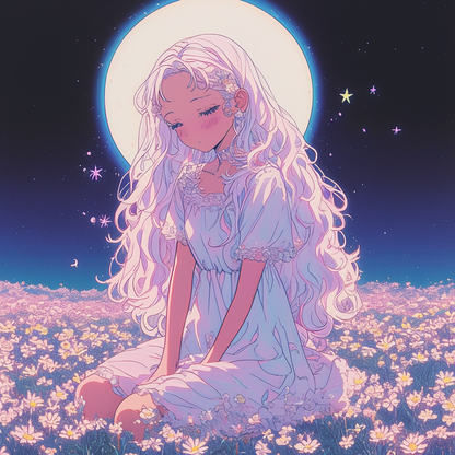 月明かりの花野にて Moonlit Field of Dreams